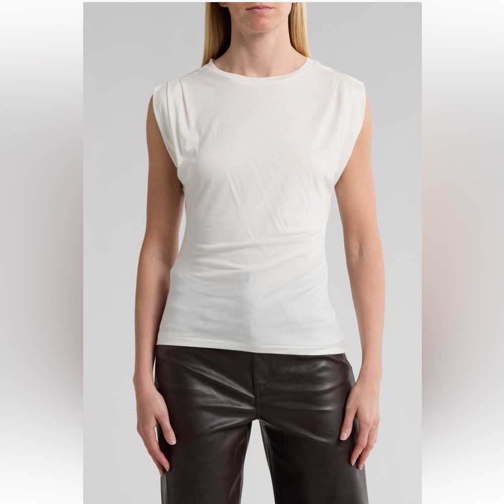 rag & bone The Jersey Pleat Tank top sleeveless shirt blouse large NWT‎